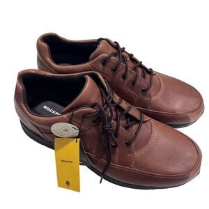 Rockport Mens Xtra Wide Brown Leather Oxfords Vibram Sole Mens Size 13 XW NWT